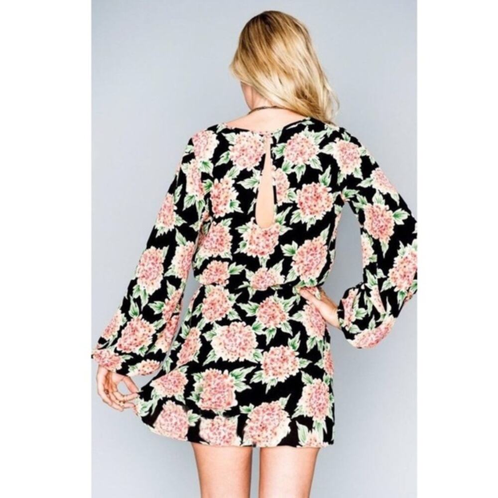 Show Me Your Mumu Rainey Floral Boho Long Sleeve Mini Dress Size Small - Picture 3 of 10